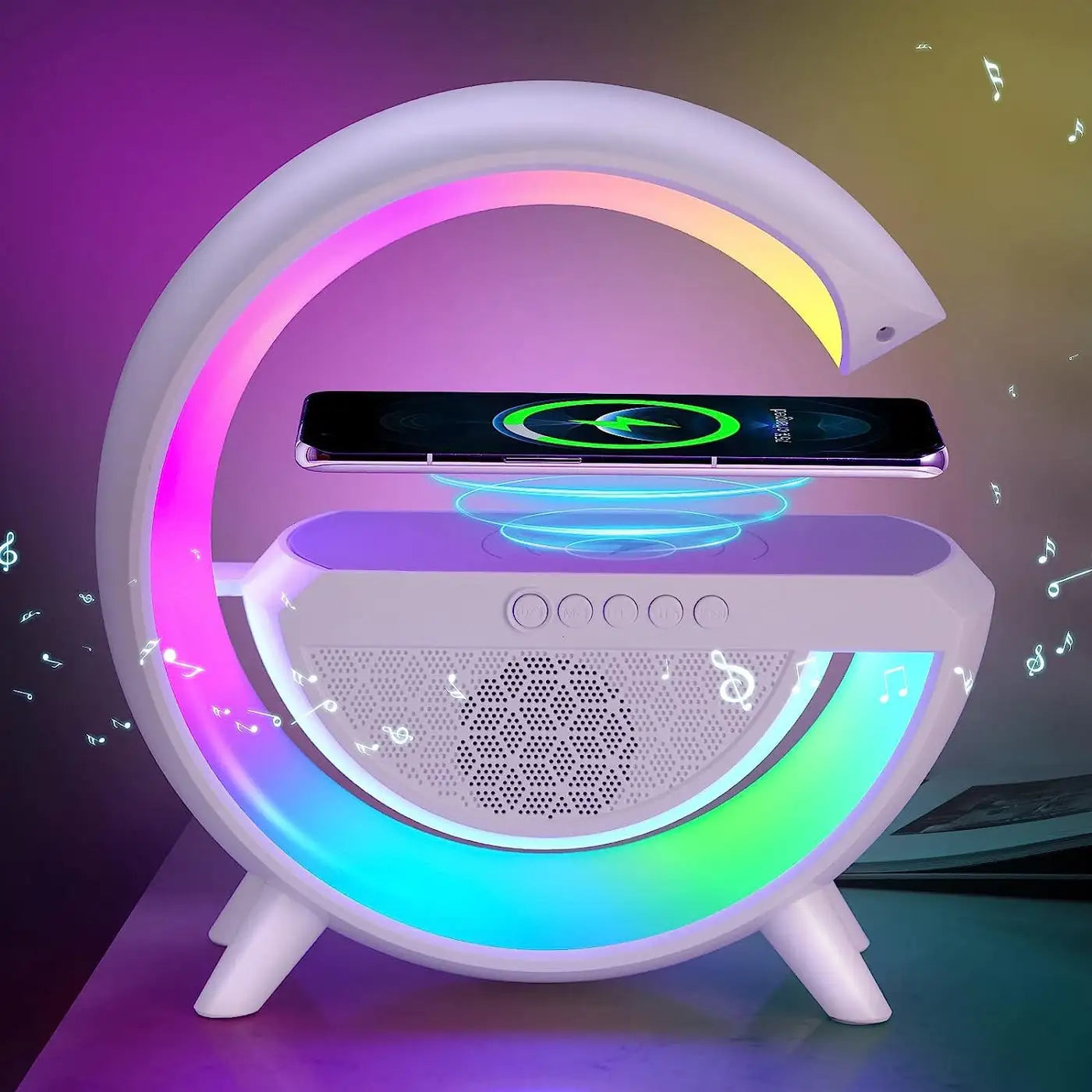 G Lamp with Bluetooth Speaker & Wireless Charger