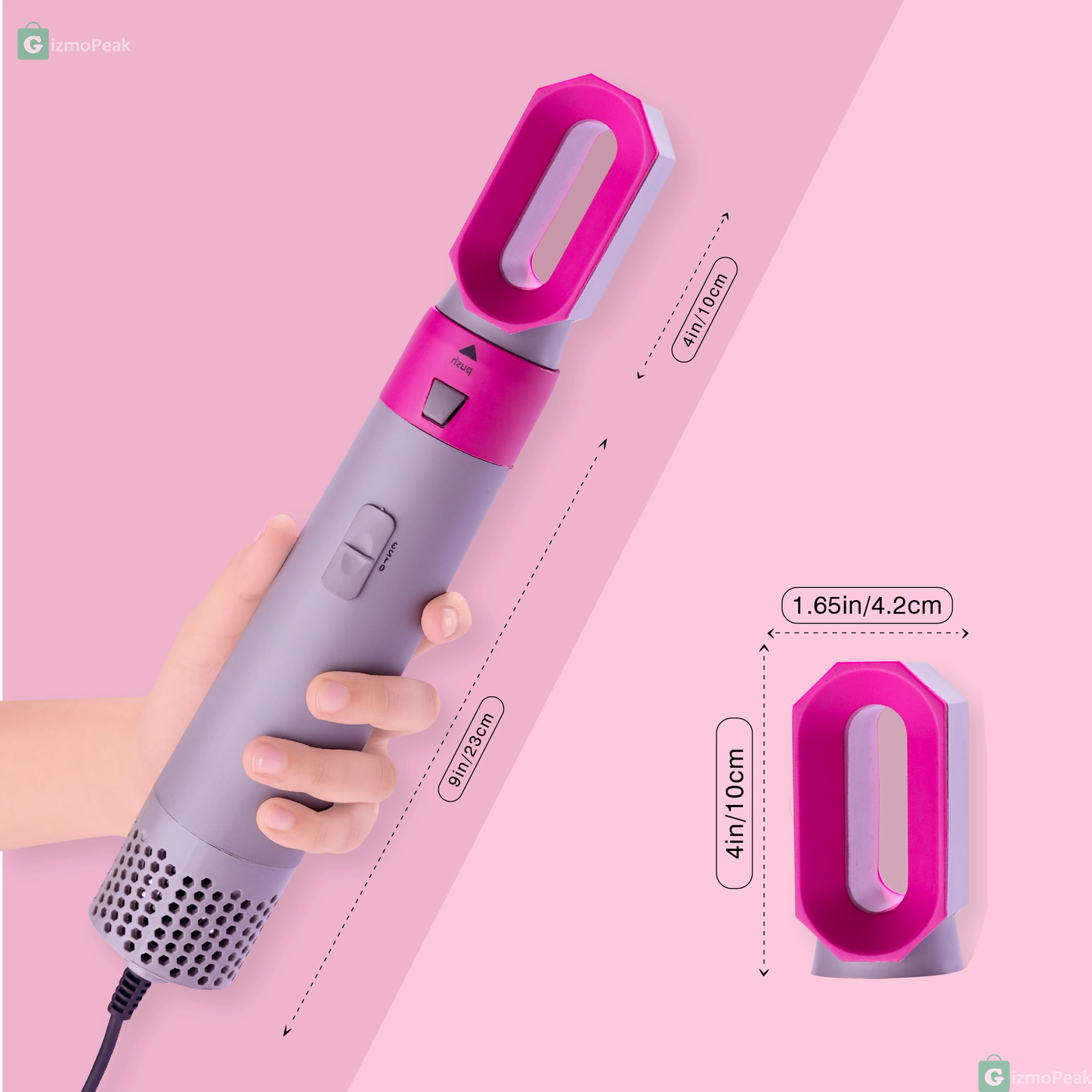 5-in-1 Hair-Styler Set Manual Curl, Straighten, Wave, and Volumizer