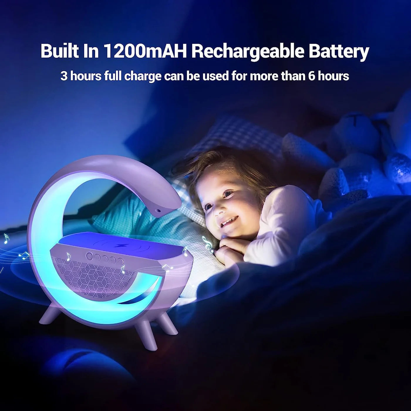 G Lamp with Bluetooth Speaker & Wireless Charger