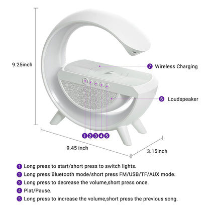 G Lamp with Bluetooth Speaker & Wireless Charger