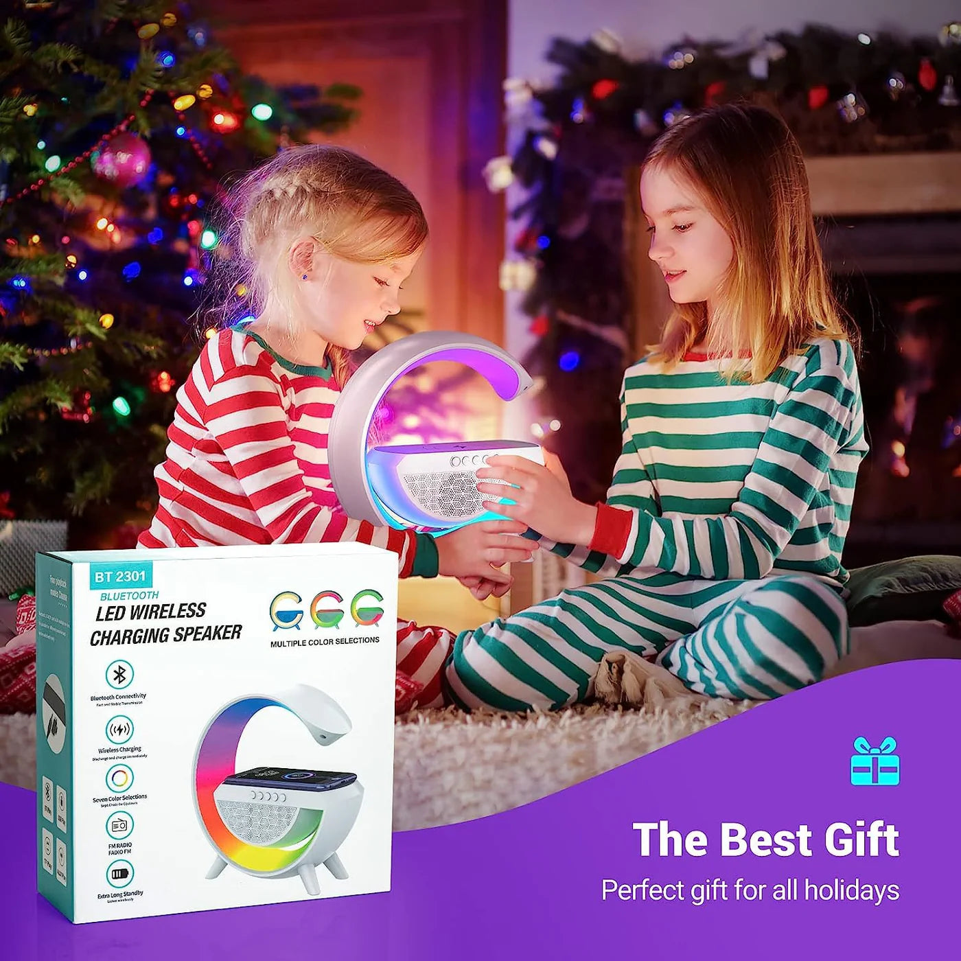 G Lamp with Bluetooth Speaker & Wireless Charger