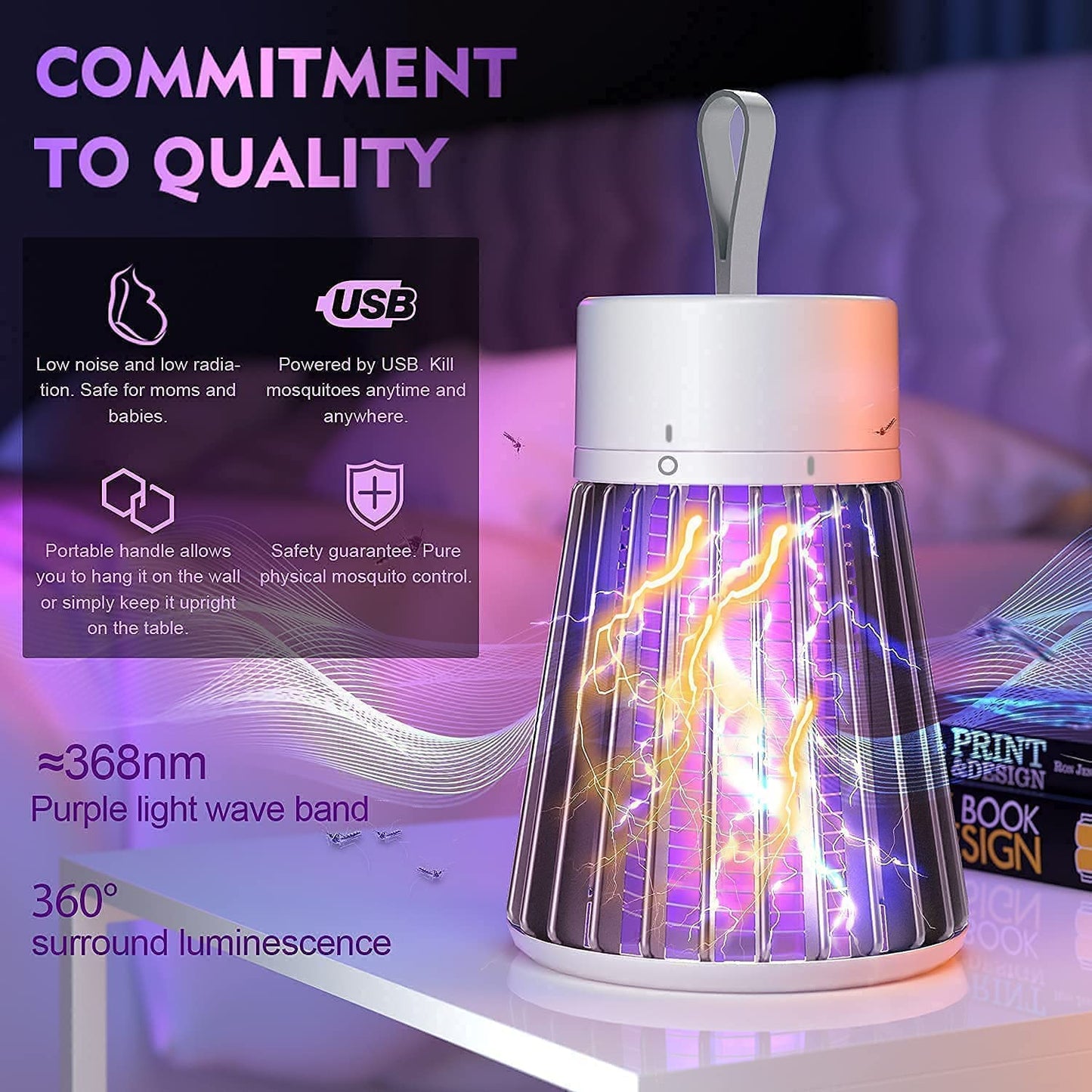 360 Electric UV Mosquito Killer Plug-in Lamp