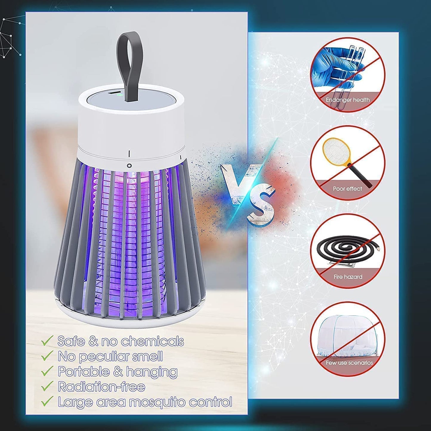 360 Electric UV Mosquito Killer Plug-in Lamp